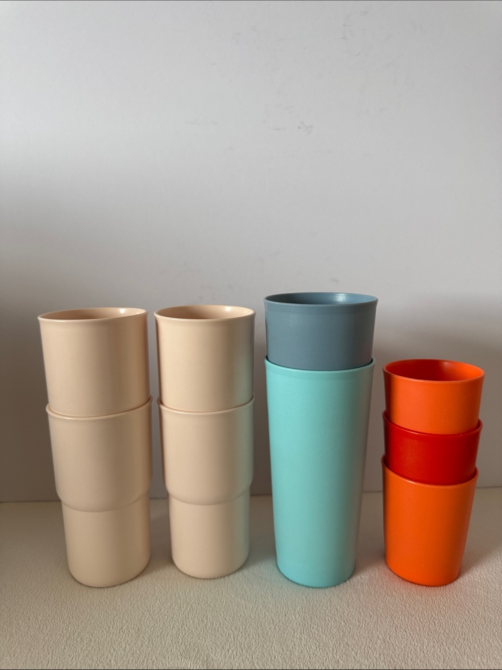 Tupperware drinking glasses